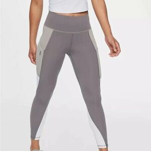 Athleta 7/8 Stash Pocket Colorblock Gray Leggings XS